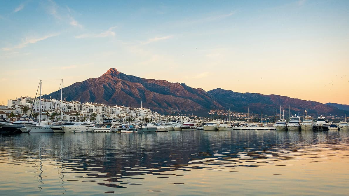 Marbella at sunset